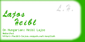 lajos heibl business card